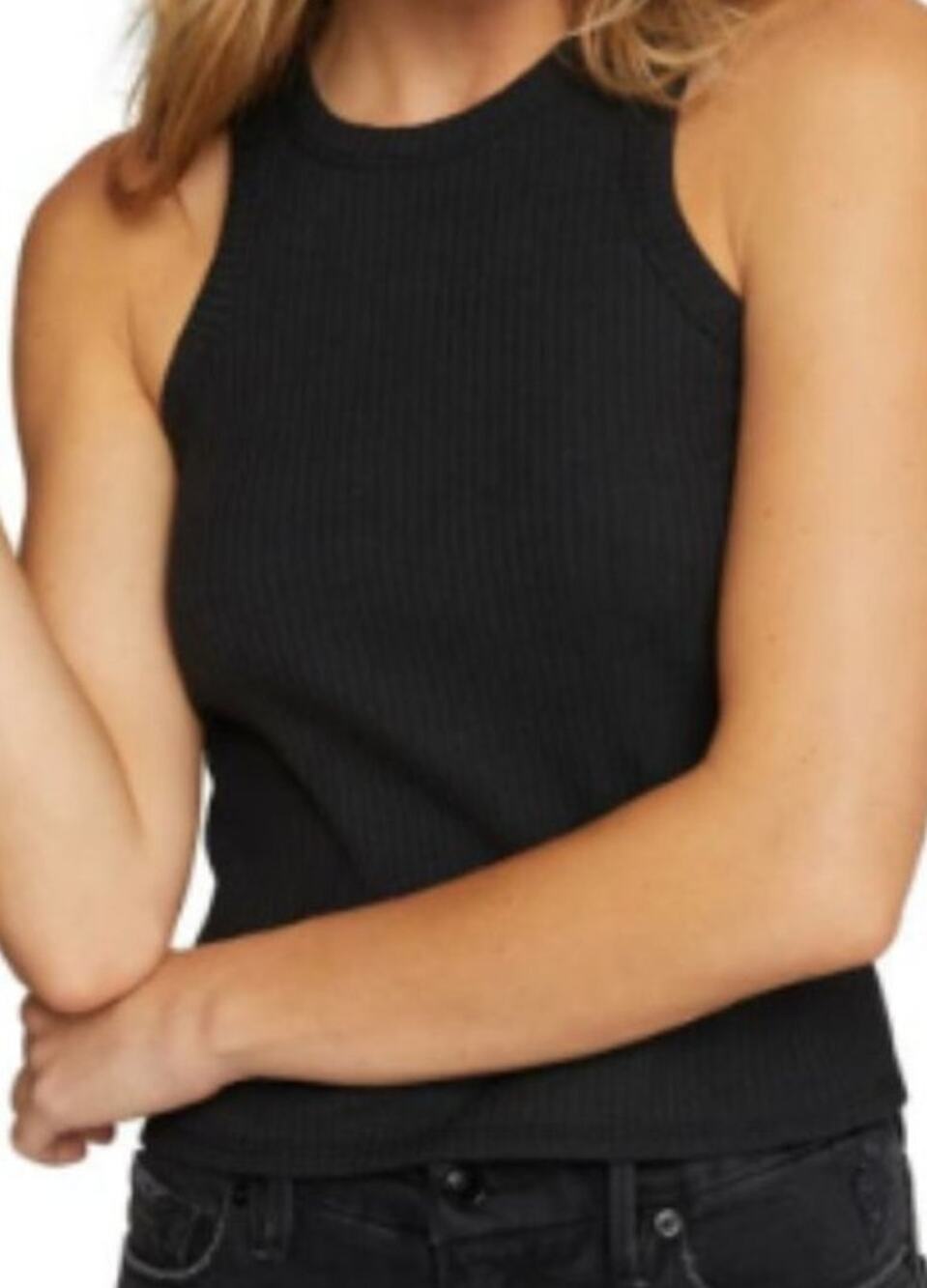 New ~ GOOD AMERICAN ~  Ribbed Cut In Crop Tank Top 3XL